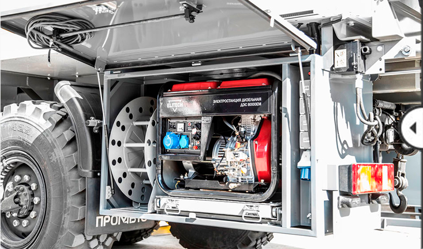 Автолаборатория - встроенная дизельная электростанция
