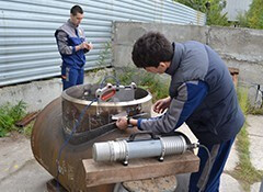 Угловое сварное соединение врезки трубы