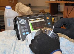 Контроль стальной поковки